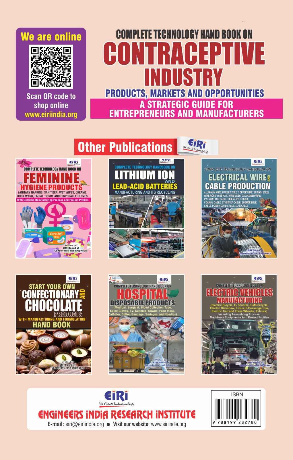 Complete Technology Handbook on Contraceptive Industry: Products, Markets and Opportunities (A Strategic Guide for Entrepreneurs and Manufacturers)