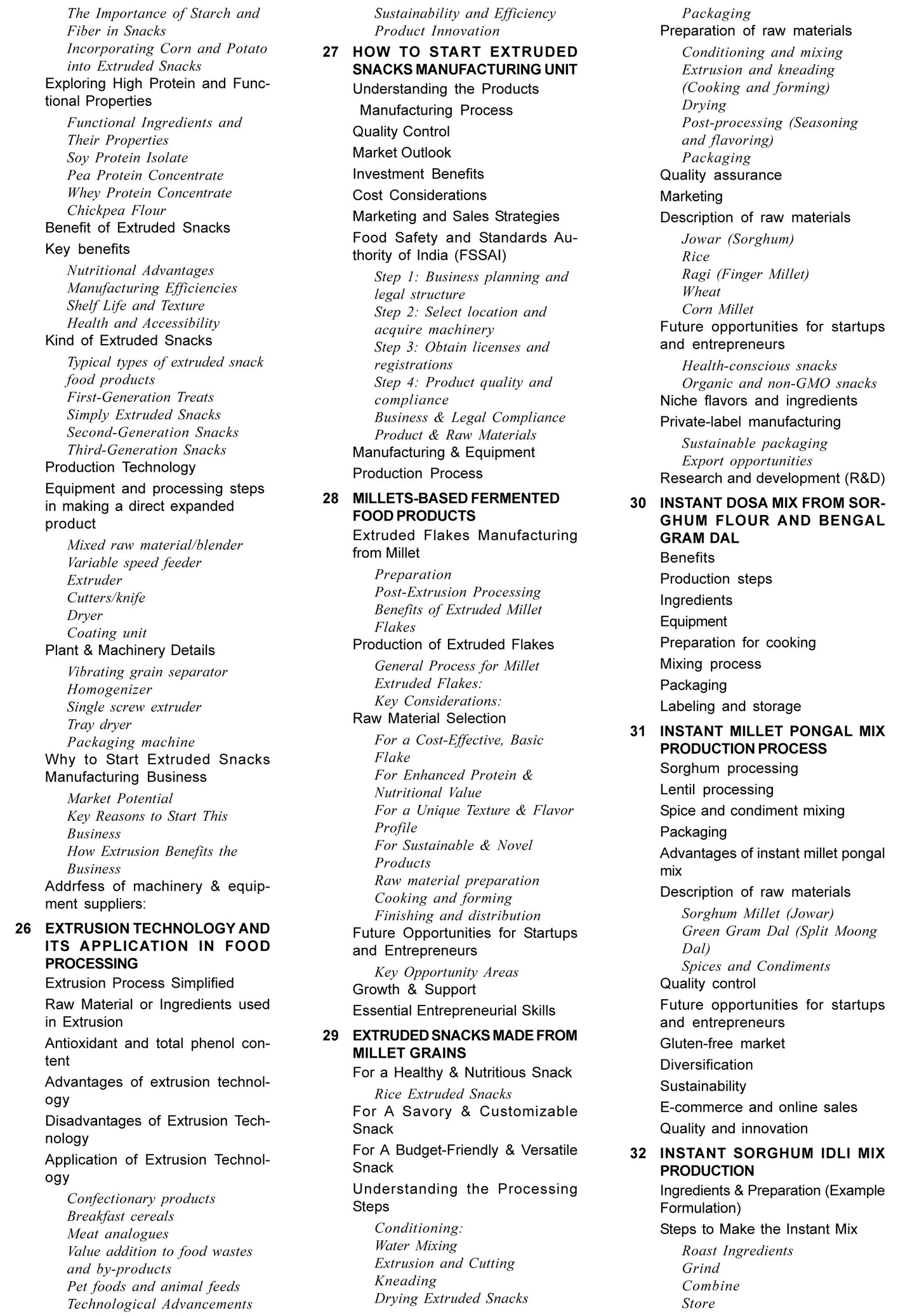 Complete Technology Handbook On Millets (Farming, Chemistry Properties, Production, Processing, Nutritional Attributes And Other Value Added Products) With Project Profiles