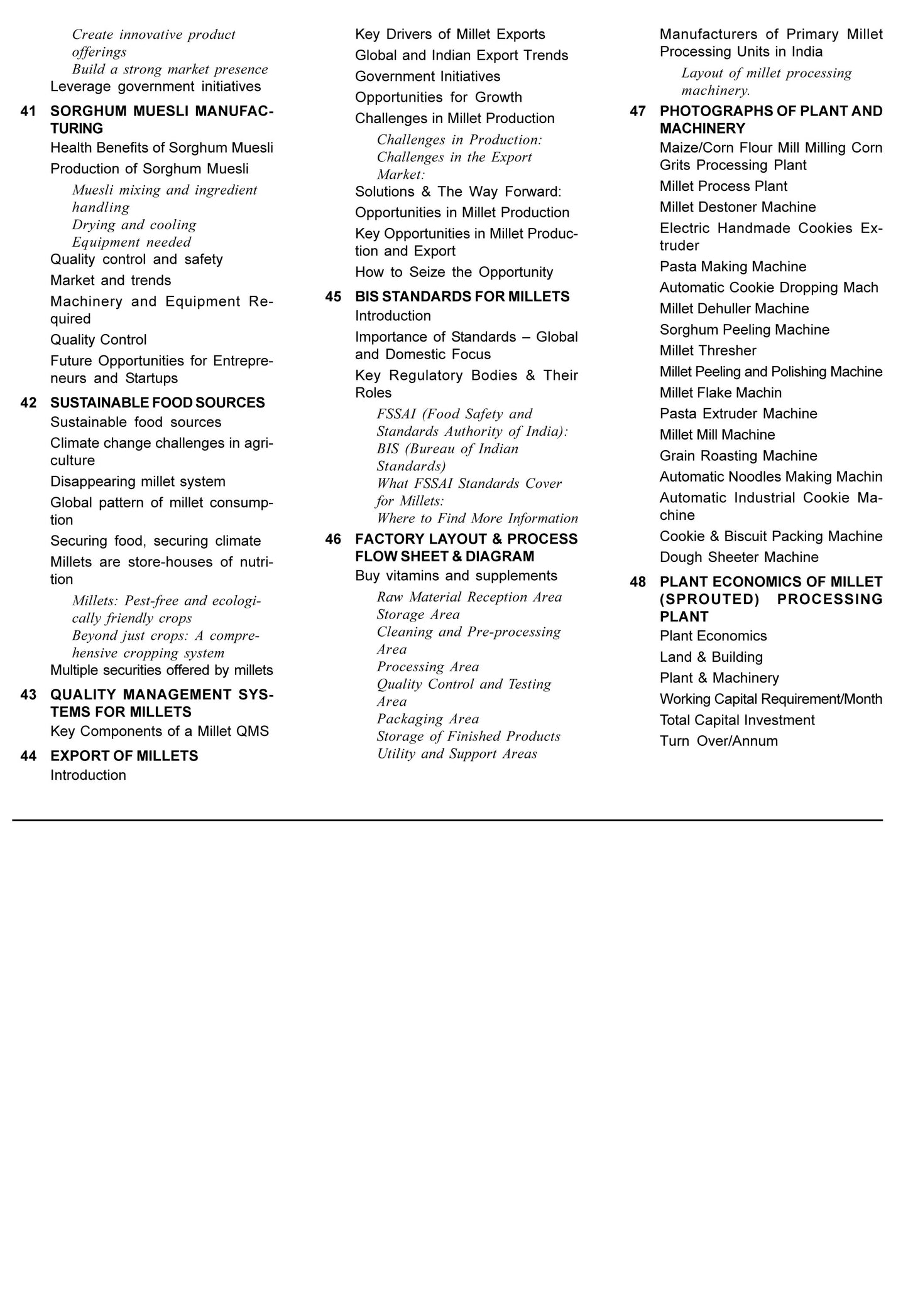 Complete Technology Handbook On Millets (Farming, Chemistry Properties, Production, Processing, Nutritional Attributes And Other Value Added Products) With Project Profiles