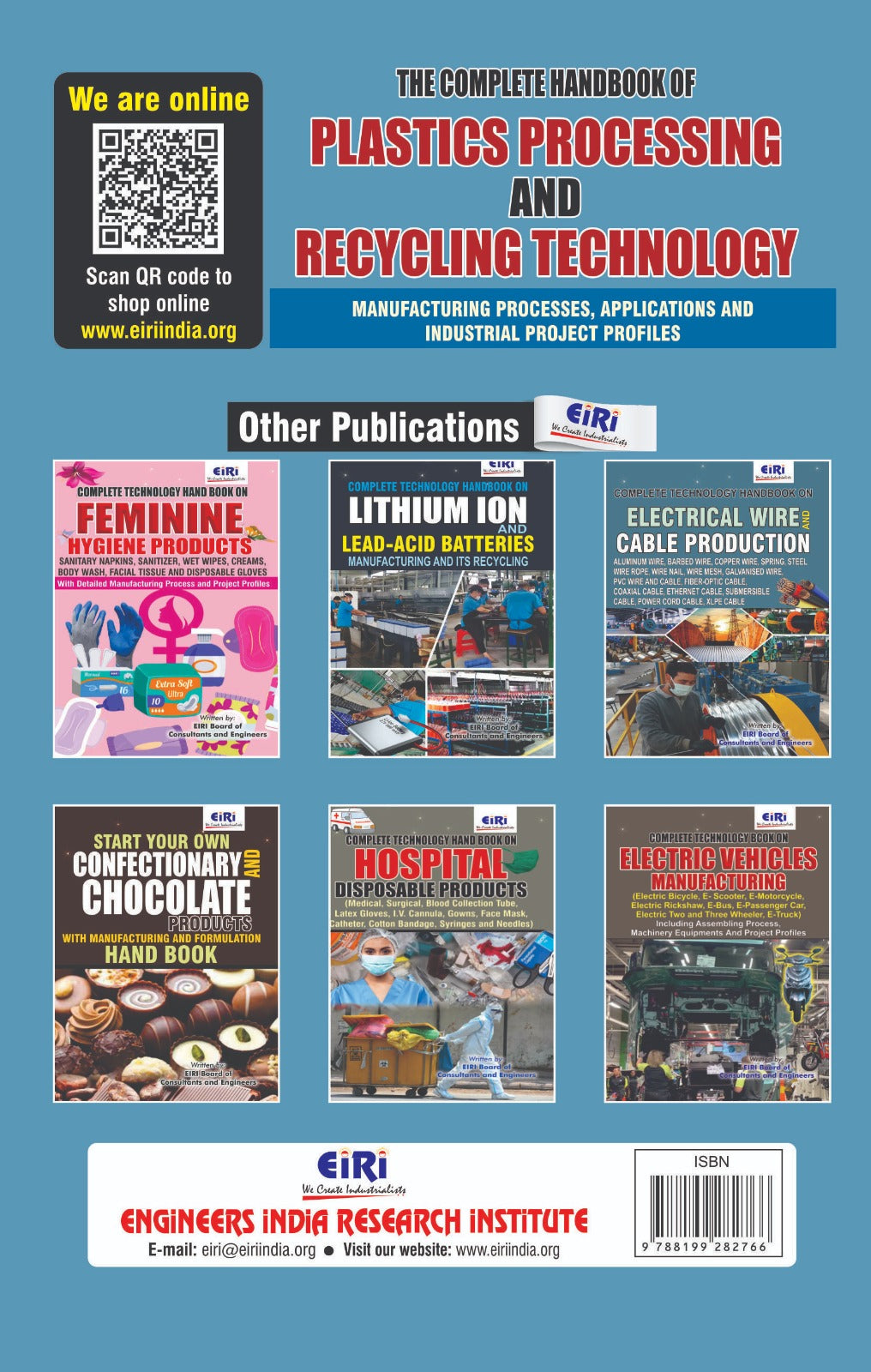 The Complete Handbook of Plastics Processing and Recycling Technology (Manufacturing Processes, Applications and Industrial Project Profiles)